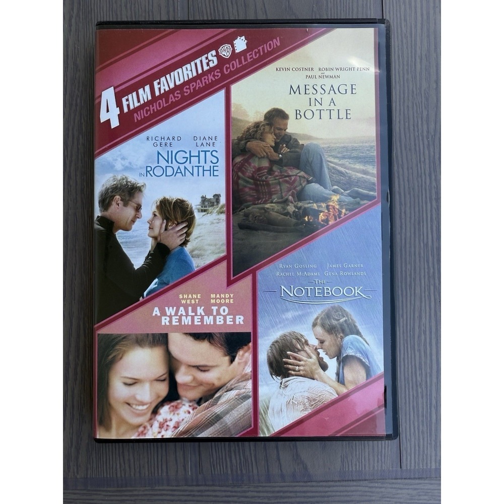 Warner Bros Nicholas Sparks 4 Film Favorites DVD Set The Notebook Excellent